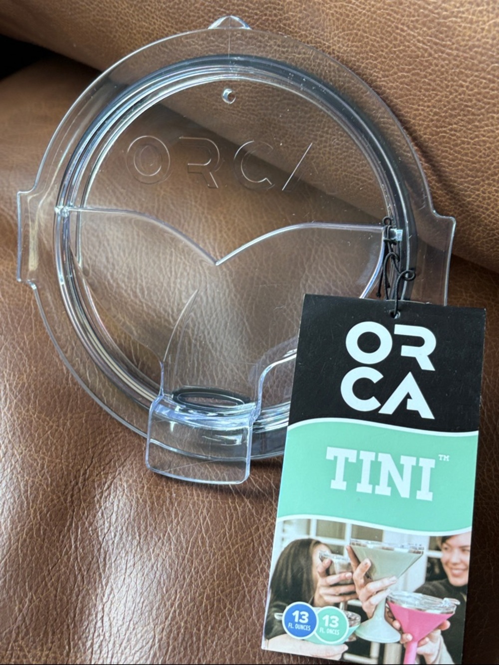 ORCA TINI whale tail Replacement Clear Lid with Tag